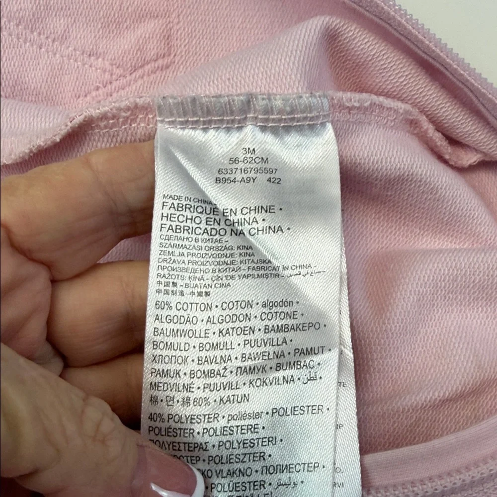 Nike‎ Light Pink baby girl's hoodie romper.